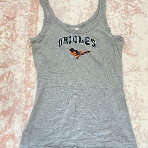 Genuine Merchandise Gray and Orange Orioles Tank Top